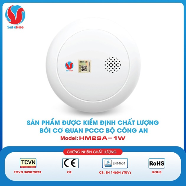 Đầu báo khói liên động không dây SafeFire HM2SA-1W